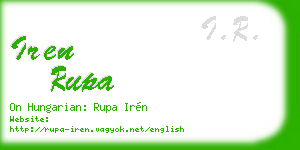 iren rupa business card