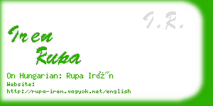 iren rupa business card